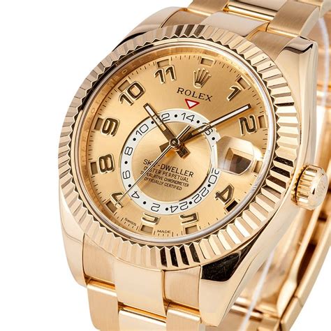 rolex gold sky dweller|sky dweller rolex price.